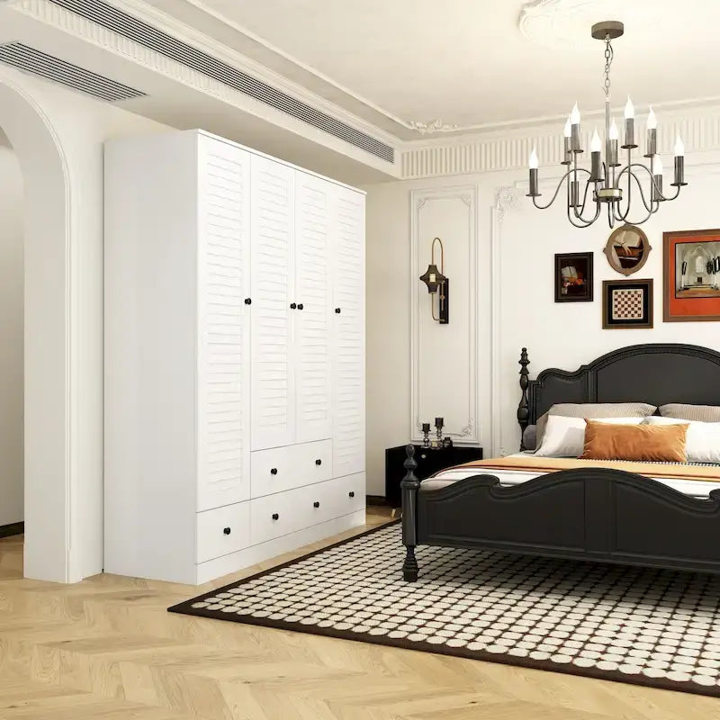 Armadio guardaroba cabina armadio 59W grande armadio indipendente bianco