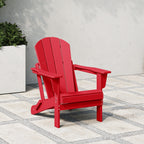 Polytrends Laguna Sedia Adirondack Pieghevole da Esterno per Patio Resistente allo Sbiadimento e alle Intemperie