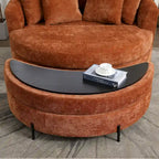 Fauteuil Moderne Rond Avec 5 Coussins Et Pouf Optionnel