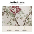 Poltrona Araceli Tradizionale in Legno Imbottita Floreale con Schienale Alto e Borchie | ART OF LIVING DESIGNS