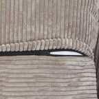 Divano componibile modulare grande, rivestimento in velluto a coste, a U, a 4 posti, con 2 pouf e 5 cuscini