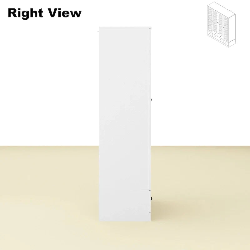 Armadio guardaroba cabina armadio 59W grande armadio indipendente bianco